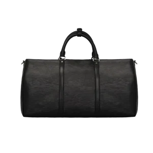 Men’s Large Capacity Leather Duffle Bag Fashion Waterproof Travel Bags With Zipper Closure