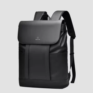 Men’s Large Capacity Lightweight Computer Backpack Fashionable Business Leisure Travel Bag Polyester PU Schoolbag