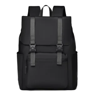 Men’s Large Capacity Minimalist Waterproof Laptop Backpack High School College Student Polyester Oxford Business Travel Bag