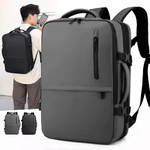 Men’s Large Capacity Multifunctional Backpack Waterproof Business School Travel Laptop Bag Expandable Multifunctional