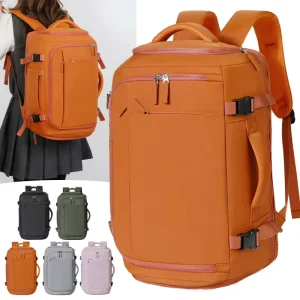 Men’s Large Capacity Outdoors Casual Waterproof Travel Shoe Storage Vacuum Bag Anti Theft Business Laptop Backpack