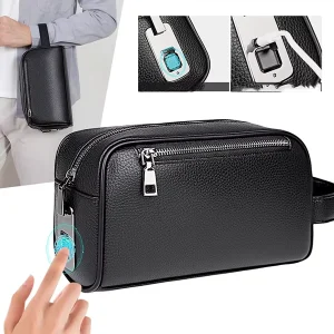 Men’s Large Capacity PU Fashionable Waterproof Business Handbag with Zipper Closure New Model