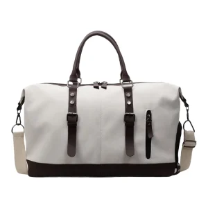 Men’s Large Capacity Short Trip Duffel Bag Weekend Overnight Handbag Waterproof Foldable Travel Bag for Unisex