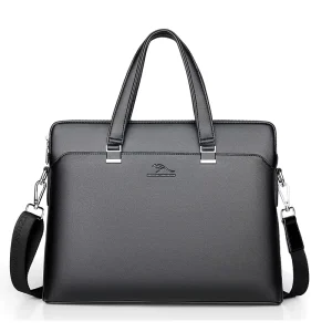 Men’s Large Capacity Soft PU Handbag Waterproof Briefcase Business Bag 8817 3