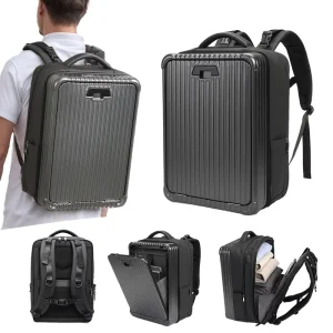 Men’s Large Capacity Water Resistant Backpack New Design Leisure Commuting Business Travel Computer Bag Zipper