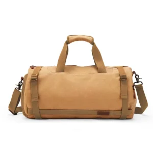 Men’s Large Capacity Water-Resistant Sports Duffle Bag Fashion Zipper Carry-On Pack Portable Ventilated Shoe Pocket for Hiking