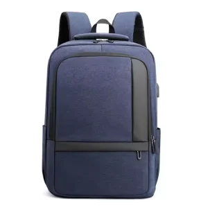 Men’s Large Capacity Waterproof Canvas Backpack Simple Multifunctional Business and Leisure Travel Bag with Fashionable Style