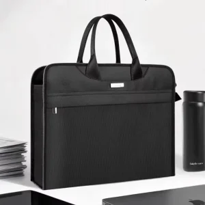 Men’s Large Capacity Waterproof Oxford Fabric Briefcase Portable Business Handbag with Laptop Carry Bag for Meetings Guangzhou