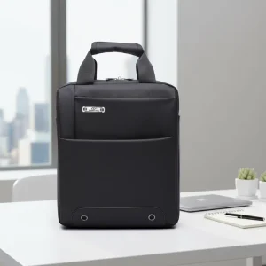 Men’s Large Capacity Waterproof Soft Nylon Crossbody Bag Handbag Simple Stylish Business Briefcase for Outdoor Travel Work