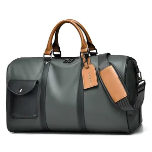 Men’s Large Capacity Waterproof Zipper Travel Bag Portable Business Casual Handheld for Outdoor Sports Character Pattern