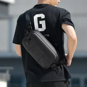 Men’s Large Designer Nylon Chest Satchel Shoulder Bag Waterproof Messenger Zipper Closure Custom Crossbody Portable Fashionable