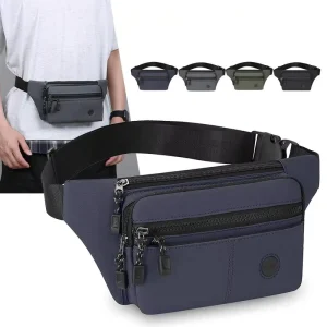 Men’s Large Sling Chest Bag Waterproof Waist Bag Travel Hiking Outdoor Adjustable Strap Crossbody Bag
