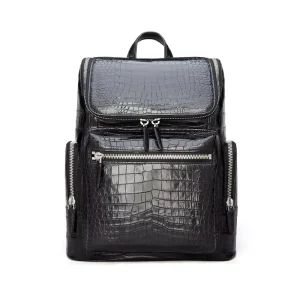 Men’s Leather Backpack With Large Capacity Trendy Wear resistant Travel Outdoor Men’s Large Bag