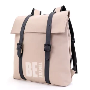 Men’s Leather Business Casual Backpack Waterproof Laptop Bag for College and Travel