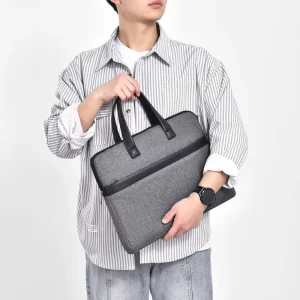 Men’s Leather Messenger Bag 17.3 Inches Laptop Briefcase Business Computer Handbag Shoulder Bag for Men