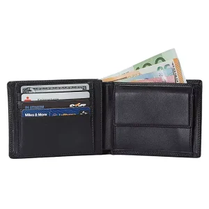 Men’s Leather Wallet Made of Genuine Funky RFID Blocking Card Holder Wallet Real Lather Purse Genuine Leather Front Pocket