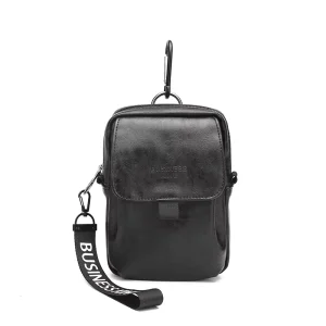 Men’s Lightweight Durable High Quality PU Leather Sling Bag Customizable Logo Minimalist Design Outdoor Fashion