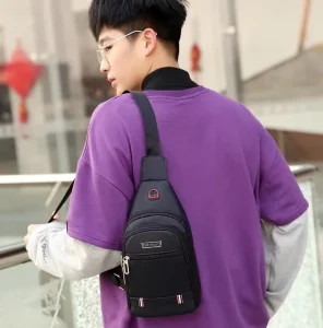 Men’s Lightweight Mobile Phone Shoulder Bag Chest Sling Bag