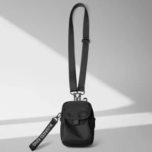 Men’s Lightweight Nylon Crossbody Bag Minimalist 6 Inch Phone Pouch for Daily Commute and Outdoor Use