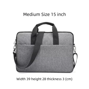Men’s Lightweight Nylon Laptop Briefcase with Plush Lining Soft Handheld Design Waterproof Durable for Work & School Use