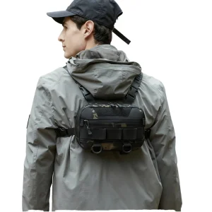 Men’s Lightweight Oxford Anti-Theft Tactical Backpack for Outdoor Hiking Travel Multifunction Chest Bag Adventure Vacation