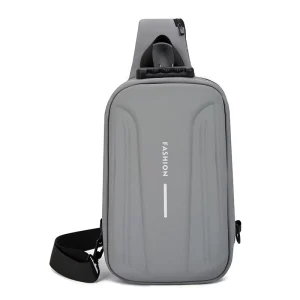 Men’s Locomotive Bag Riding Password Burglar Chest Bag Fanny Pack Leisure Multi-function Crossbody Bag Waist Chest Bag
