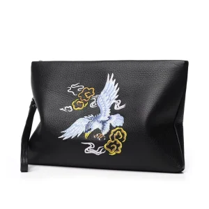 Men’s Long Wallet with Wrist Belt Large Capacity with Card Holder Wrist Pouch Bag for Cards Cash Cell Phone