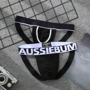 Men’s Low Waisted Underwear Pure Cotton Seamless Raised Buttocks U-shaped Men’s Sheer Underwear Jockstrap Thong