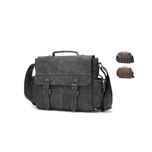 Men’s Luxury Fashion PU Crossbody Messenger Bag Single Shoulder Travel Bag
