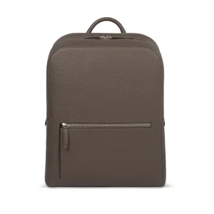 Men’s Luxury Genuine Leather RFID Protection Large Capacity Business Travel Laptop Backpack Arcuate Shoulder Strap Soft Handle