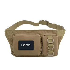 Men’s Luxury Geometric Design Fanny Pack Waist Bag with Zipper Closure Tactical Molle Pouch Wait Bags