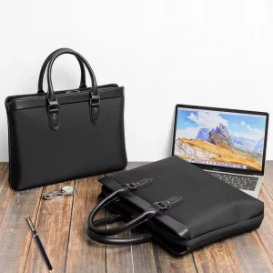 Men’s Luxury Large Capacity Waterproof Oxford Cloth Briefcase Handbag Conference Computer Bag