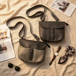 Men’s Luxury Shoulder Crossbody Motorcycle Bag Trendy Business Fashion PU Waterproof Portable