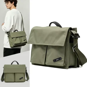 Men’s Messenger Bag Casual Commuting Crossbody Bag Large Capacity Shoulder Bag