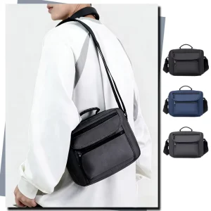 Men’s Messenger Bag Casual Crossbody Bag Lightweight Waterproof Multi-Pocket Sling Bag Oxford