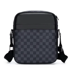 Men’s Messenger Bag Geometric Pattern PU Material