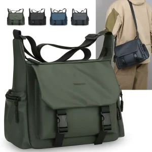 Men’s Messenger Bag Large Capacity Shoulder Bag Film Backpack Waterproof Multifunctional