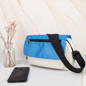 Men’s Messenger Bag Nylon Crossbody Bag with Decorative Features and Custom Logo