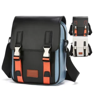 Men’s Messenger Bag PU Leather Shoulder Bag with Classic Design Fashion Style for Men
