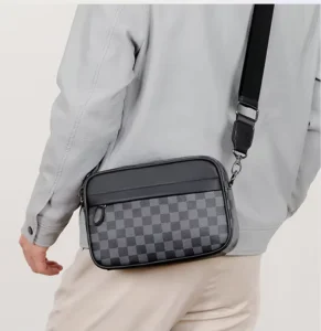 Men’s Messenger Bags Daily Use Sling Bag for Men Stylish PU Men’s Shoulder Bags Sacoche Homme Candy Fashion