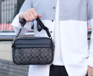 Men’s Messenger Bags Trendy Sling Bag Stylish Printing PU Men’s Shoulder Bags Sacoche Homme