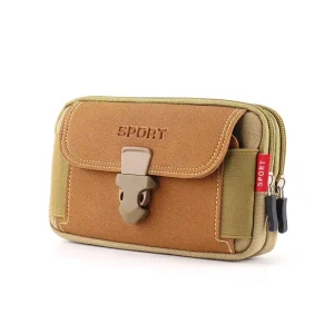 Men’s Mini Camping Bag Travel Sports Belt Bum Pouch Small Fanny Pack Phone Money Purse Vertical Waist Bag for Men