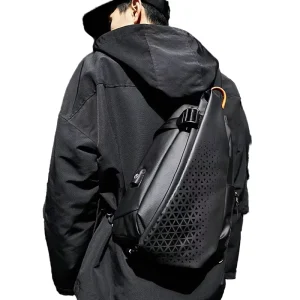 Men’s Multi-Function Sports Crossbody Shoulder Bag Hiking Travel Messenger Durable Waterproof Zipper