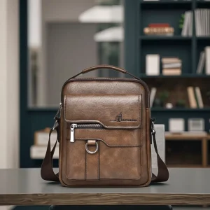Men’s Multi Functional Business Shoulder Bag Crossbody Bag Oxford Texture Lightweight Carryall for Business Use