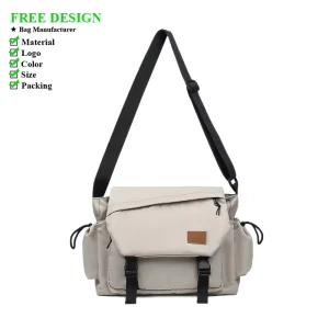 Men’s Multi Functional Crossbody Bag, Lightweight Messenger and Shoulder Bag, Simple Casual Backpack