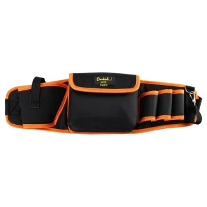 Men’s Multi Functional Waist Bag Portable Canvas Tool Belt Zipper for Electrician Nail Storage Excellent for Wallpapering
