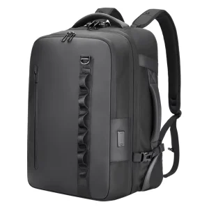 Men’s Multi-function Business Travel Trolley Backpack Large Capacity Waterproof Polyester Anti-Theft USB Charging