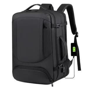 Men’s Multifunctional Fashion Backpack Waterproof Travel Bag with USB Port Portable for Summer Student School Office Use