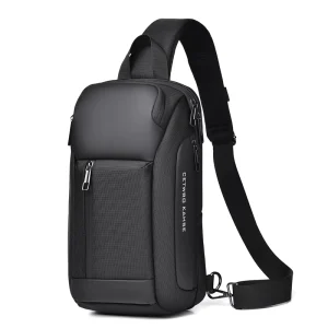 Men’s Multifunctional Fashion Sports Bag Waterproof Oxford Material Contrast Colors Motorcycle Use