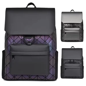 Men’s Multifunctional Flip Backpack 20-35L Capacity Breathable Polyester Lining Business Travel Computer Bag Double Back